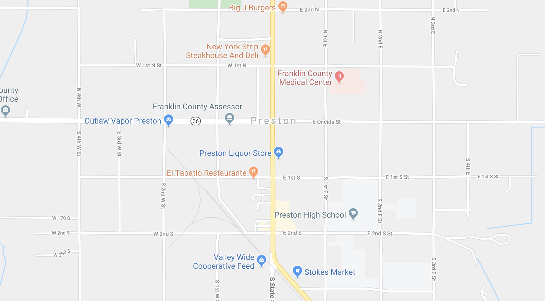 map of Idaho